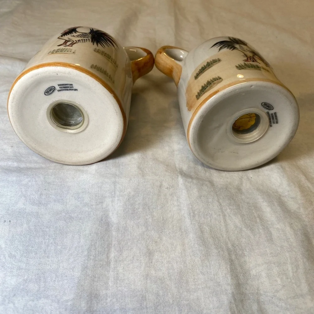 Young's Rooster Chicken Salt Pepper‎ Shakers Farmhouse Country Kitchen Ceramic